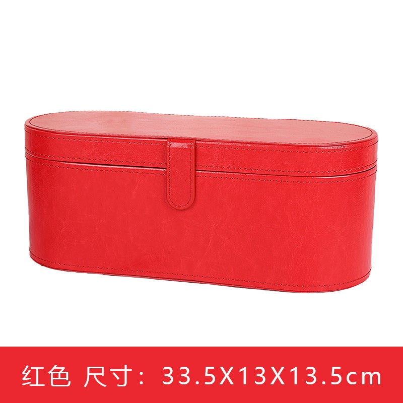 Dyson Hair Dryer Packaging Box Laifen Hair Dryer Pu Leather Empty Box Round Curling Iron Packaging Box Storage Box - Image 1